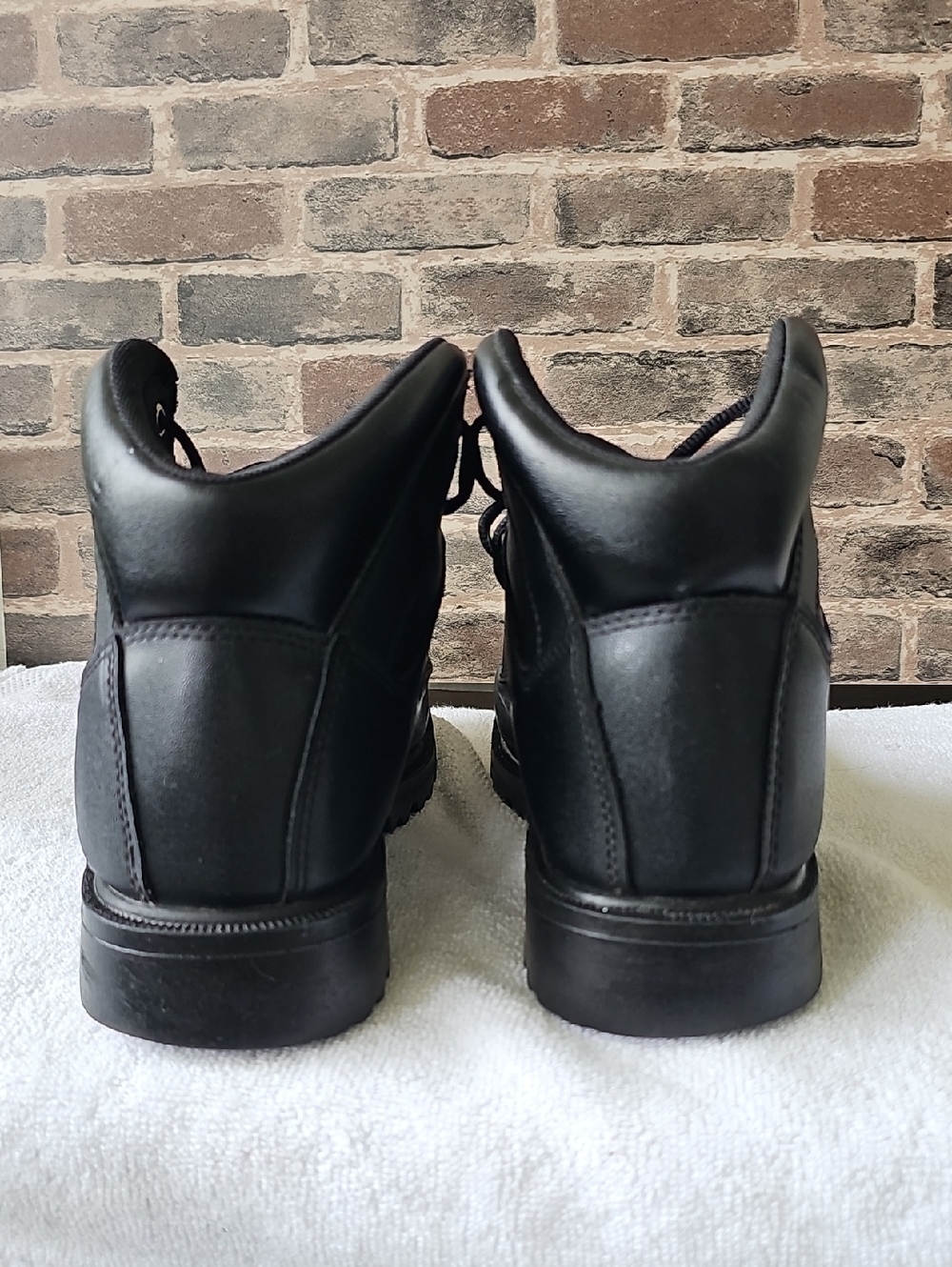 Brahma Black Lace-Up Work Boots
